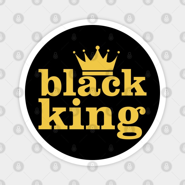 Black King, Black History Month Magnet by UrbanLifeApparel